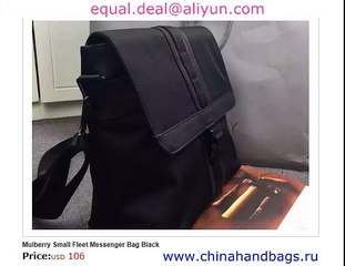 Mulberry Small Fleet Messenger Bag Black Replica for Sale