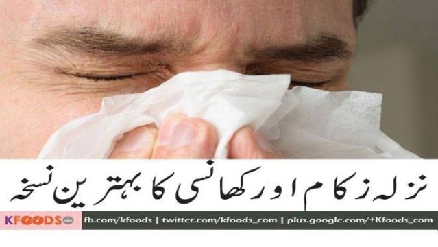 Nazla, Zukam Or Khansi ka Behtareen Nuskha