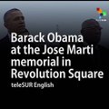 Barcak Obama Lays Wreath at Jose Marti Memorial
