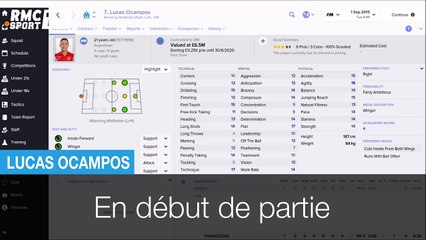 Que devient Lucas Ocampos sur Football Manager 2016 ?