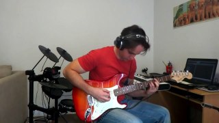 Van Halen: Jump (LIVE Guitar and Keyboard solos One Man Band Cover)