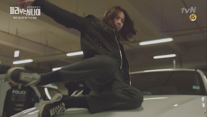 조윤희. 화려한 액션을 뽐내며 위기자 완벽 제압