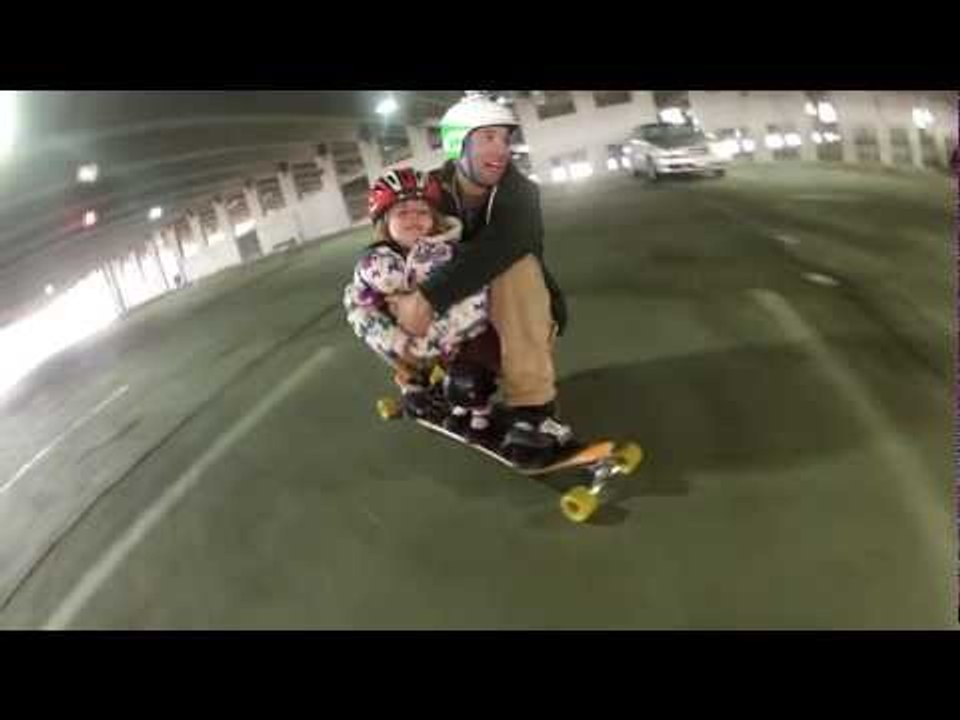 Father and Daughter Go Longboarding