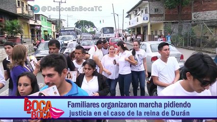 Madre y Familiares de la fallecida Reina de Durán, realizaron marcha para exigir se aclare circunstancias de su muerte