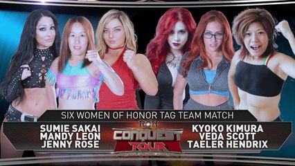 Veda Scott, Taeler Hendrix and Kyoko Kimura vs. Jenny Rose, Mandy Leon and Sumie Sakai