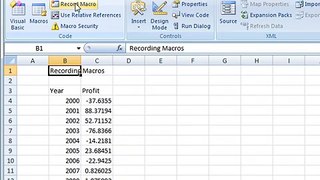 Recording Macros in Excel