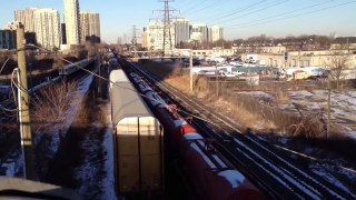 Canadian Pacific Freight Train Passes by Kipling