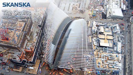 Time lap[-s-e-] video: Building the Oculus at the World Trade Center Transportation Hub Video