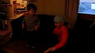 Caeden and Connor dancing to Britney Spears