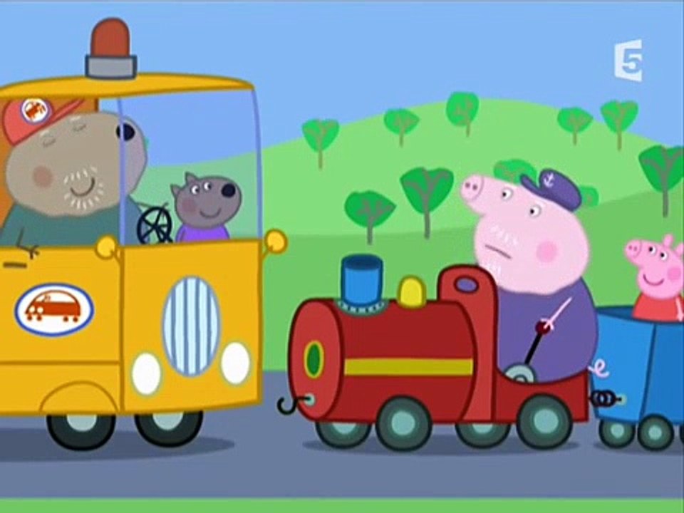 Peppa pig français   Le petit train de papa pig  Dessins Animés T'choupi