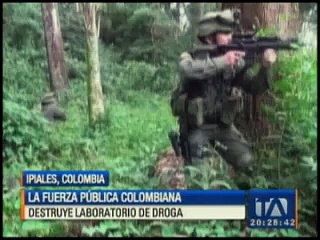 Fuerza Pública de Colombia destruyó laboratorio de droga