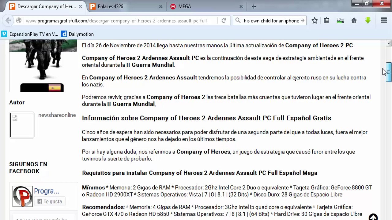 DESCARGAR JUEGO GRATIS COMPANY HEROES 2 Para PC FULL