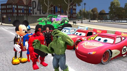 ★ Lightning McQueen Cars ★ Spiderman, Superman, Hulk, Mickey Mouse, Thor and Nursery Rhyme
