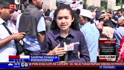Sekira 5000 Sopir Angkutan Umum Padati Gedung DPR RI