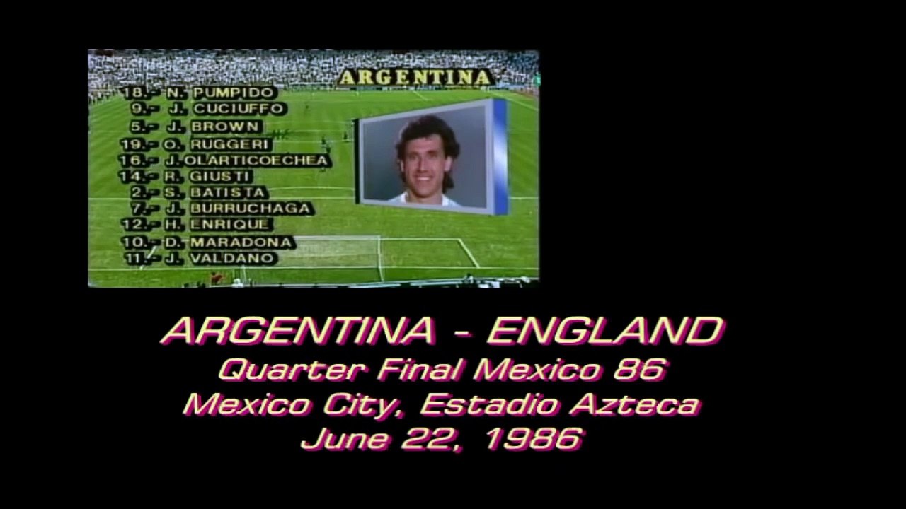 Maradona Goal of the Century - VÃ­ctor Hugo Morales commentary - Argentina-England 2-1 1986