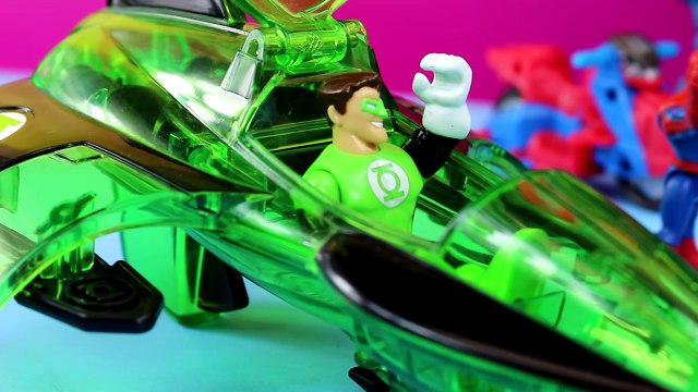 Imaginext Green Lantern Plane with Spider-man Green Goblin Marvel Dc comics Toys stories