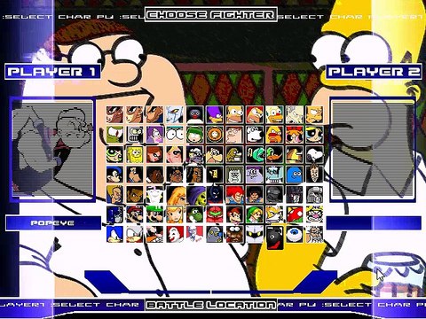 Goku (Dragon Ball) Versus Popeye - Game Play Cartoon Fighters. Popeye Cartoon