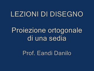 Proiezione ortogonale di una sedia