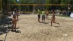 Beach Volleyball Girls Warming Up With Ball