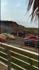 Porshe 911 vs ferrari accident