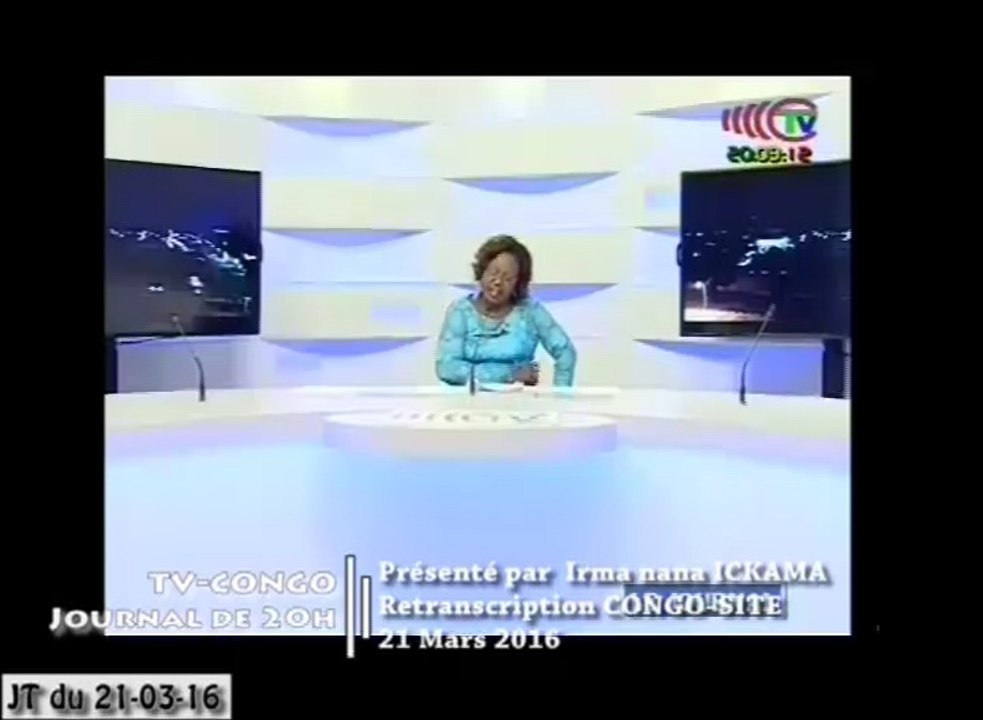 Journal de 20h TVCongo du Lundi 21 mars 2016 -By Congo-Site
