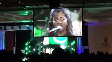 Pakistan's national anthem in such a great melodious voice! Absolutely awesome