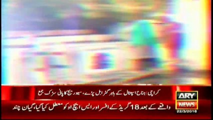 Sewage line bursts in Karachi