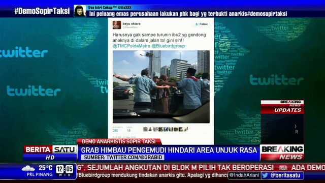 Netizen Kecewa dengan Aksi Anarkis Sopir Taksi Konvensional
