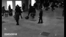 CCTV footage of Brussels Airport Bomb Blasts Explosion