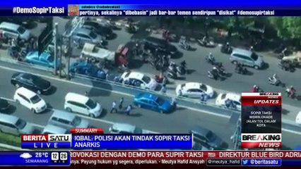 Polda Metro Jaya Ikuti Pergerakan Para Sopir Taksi