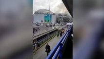 Carreras de pasajeros tras la explosión en el aeropuerto de Bruselas