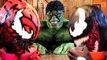 Venom vs Carnage in Real Life! Superhero Fruit Loops Battle with Hulk!