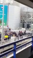Double blasts in the bruxel's airport- first pictures of explosion 22-03-2016
