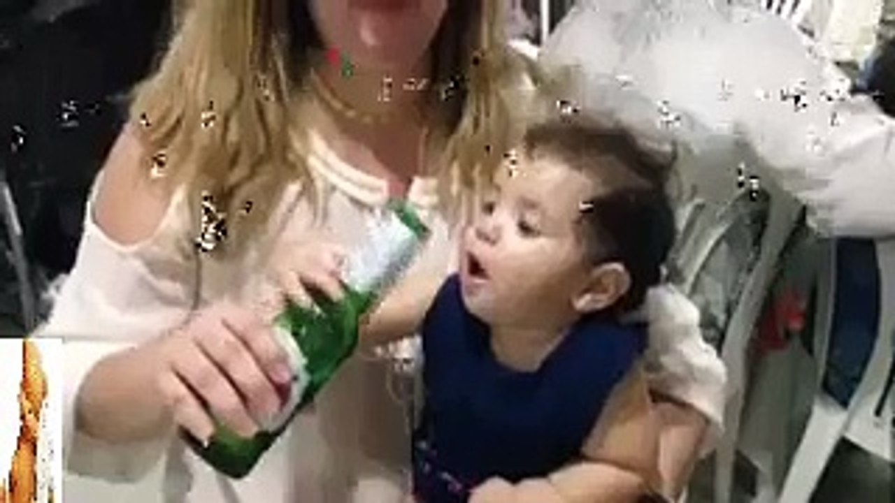 what a funny action by baby