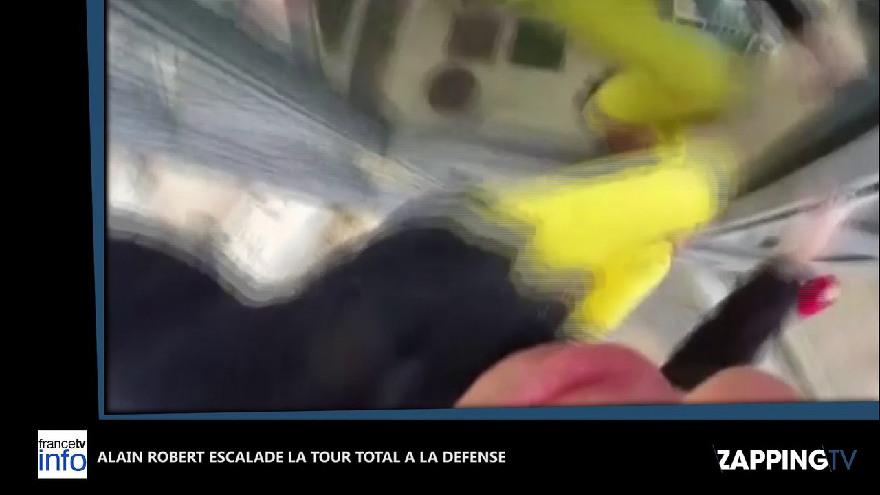 Alain Robert, le "Spiderman français" à l’assaut de la tour Total à la Défense (Vidéo)