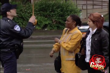 Cop stealing umbrella prank