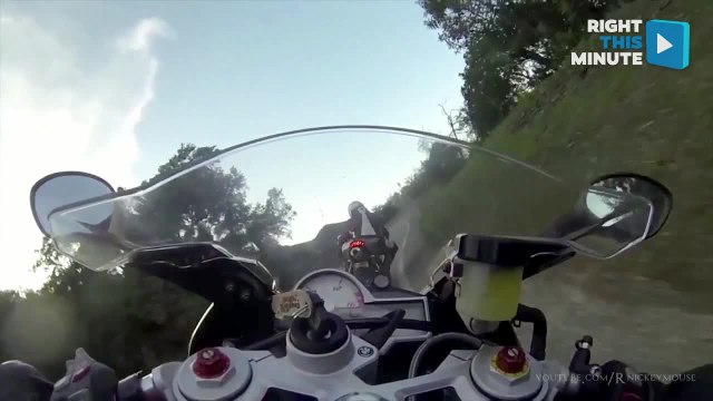 Two Bikers Crash on Beautiful Mountainside Ride in California