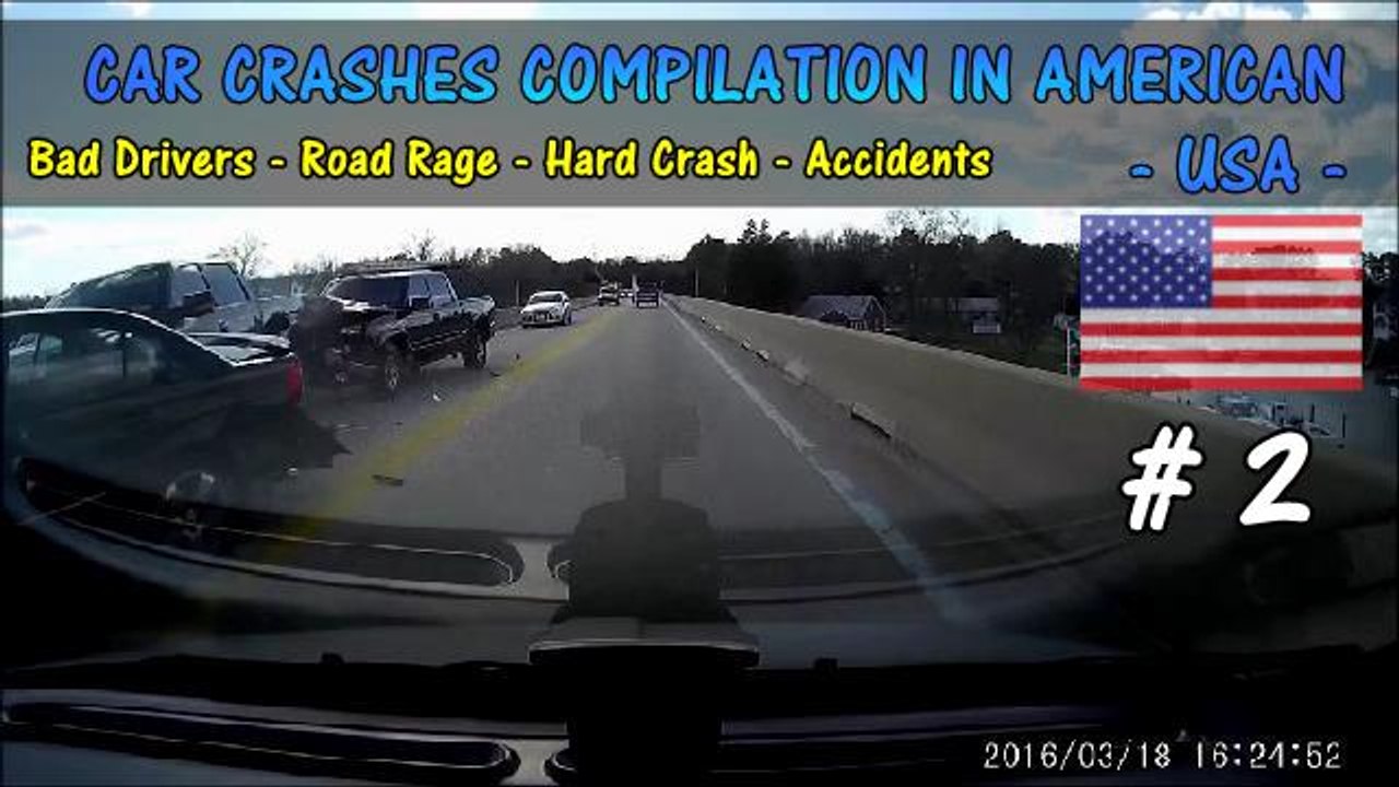 Car Crashes in America (USA) & Bad drivers Compilation 2015 HD #2 | March 2016