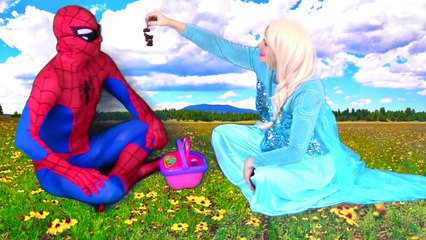 Spiderman Vs Joker Vs Frozen Elsa Joker Makes Funny Ugly Teeth Superhero Movie in Real Life
