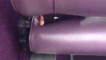 Un pervers filme une fille dans un train