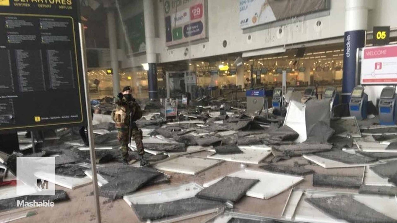 Explosions rock Brussels airport and metro station