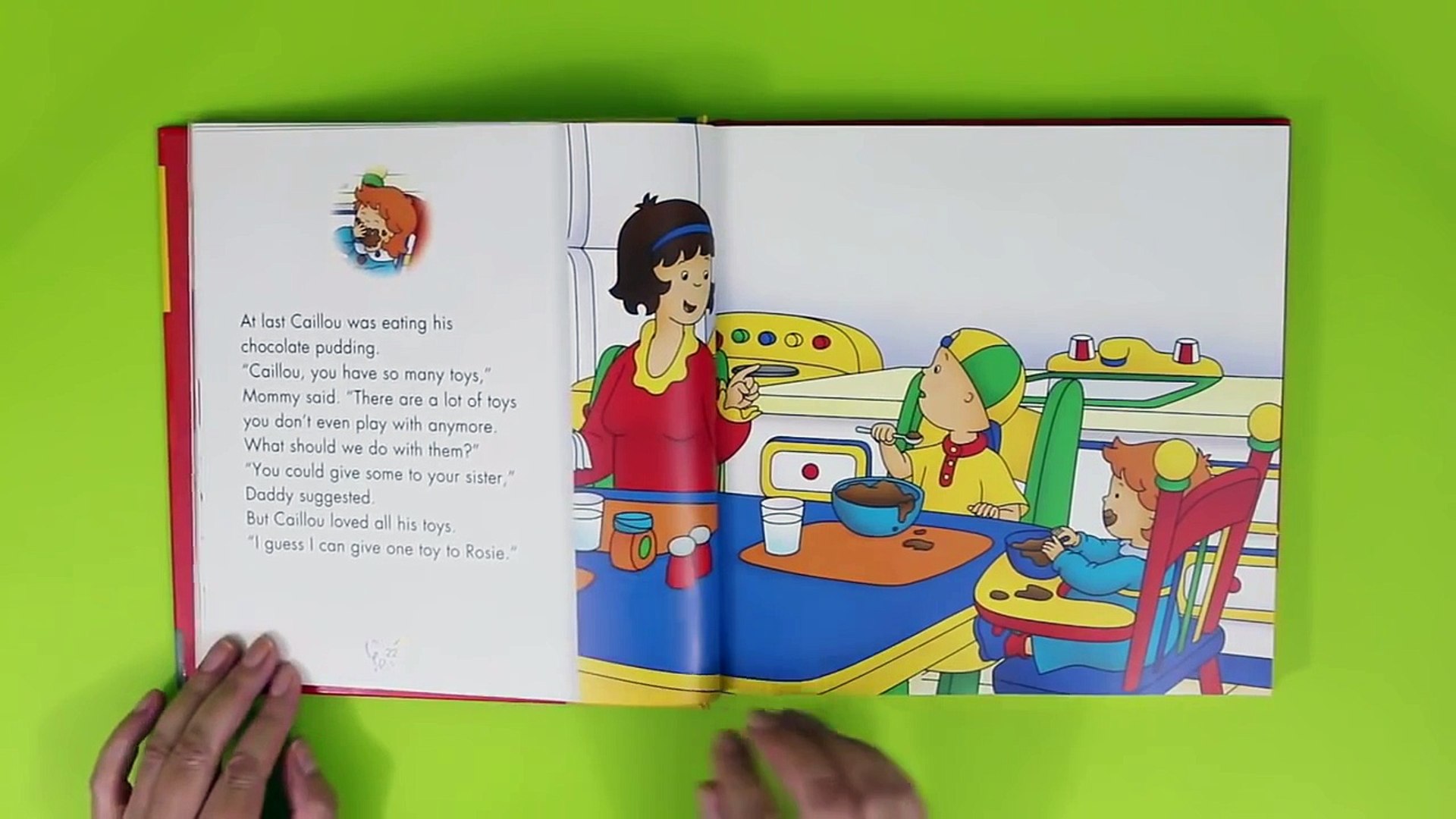 My Sister Rosie Caillou Porn - Caillou Books: Caillou Puts Away His Toys - Book Reading for Kids