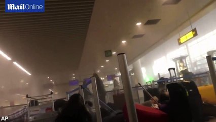 Video, footage taken seconds after Brussels Airport blasts/22.03.16