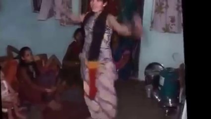 Beautiful desi girl dancing at home party
