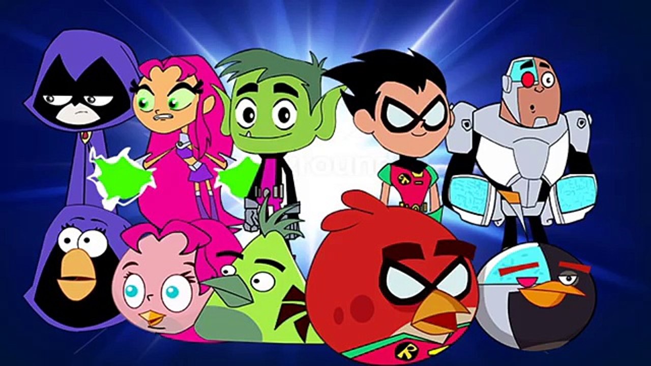 Angry Teen Titans Go!(angry birds meet teen titans go)parody
