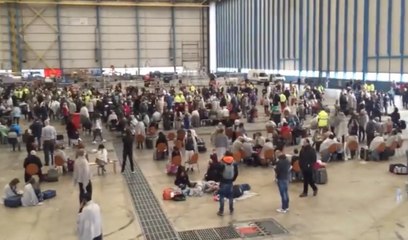Chaotic scene inside Brussels airport after attack