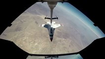 KC 10 Air Refuels USAF Thunderbirds Over Nevada