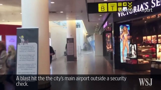 CCTV Footage just after Brussels Explosions in Belgium