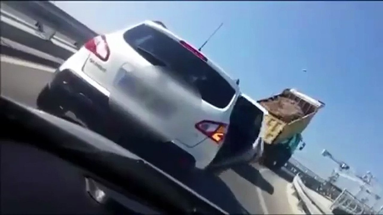 Trucker Soiled Road for Escape