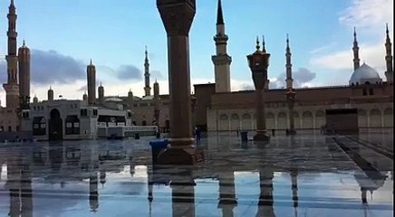 Masjid E Nabwi Mein Barish Kay Bad ka Hassen o Dilfraib Manzar